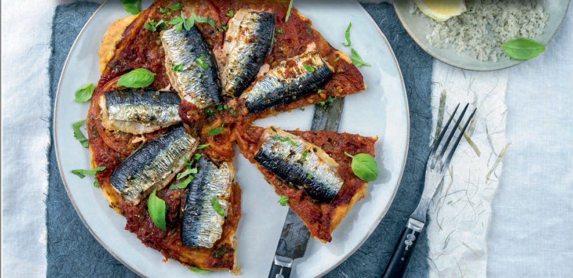 Tarte aux sardines et à la tomate