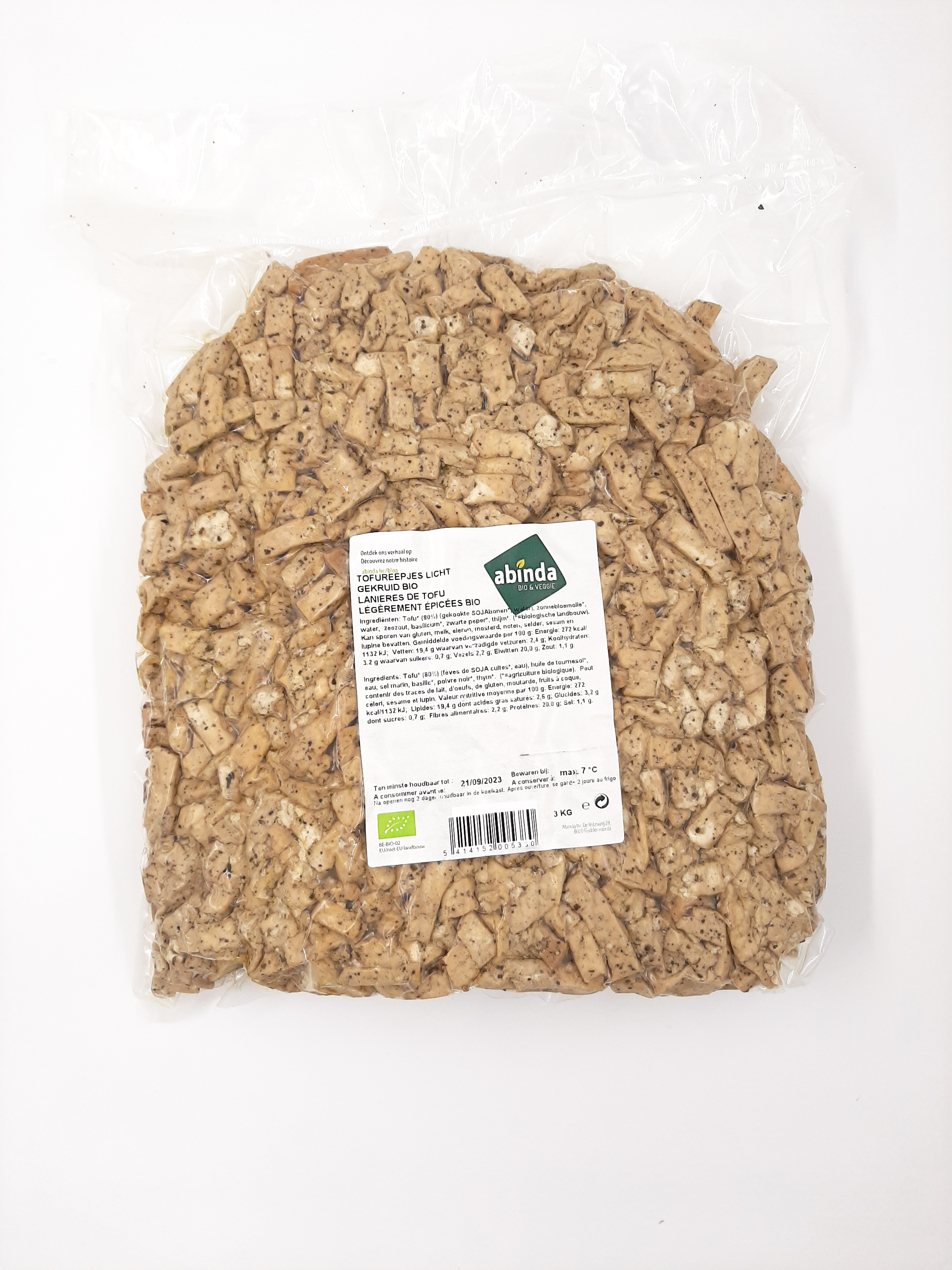 Abinda Licht gekruide tofureepjes bio 3kg