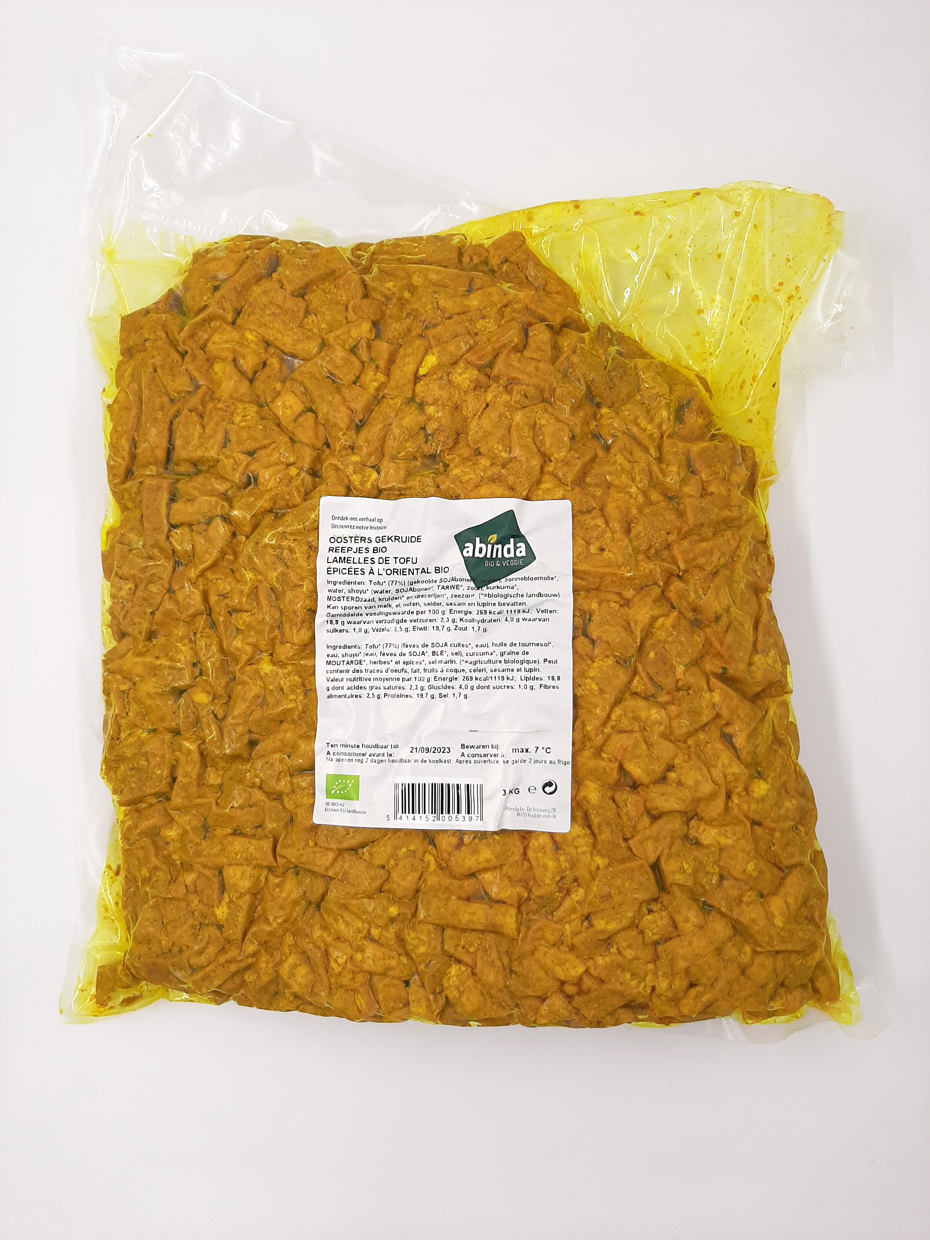 Abinda Oosters gekruide tofureepjes bio 3kg