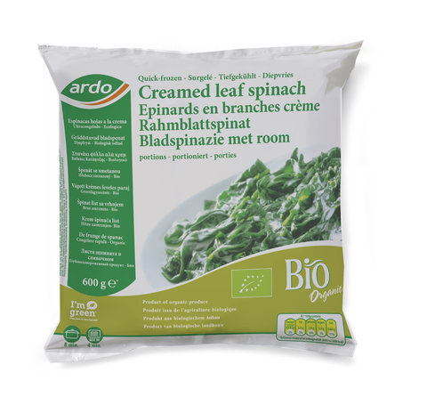 Ardo Bladspinazie met room - porties bio 600g