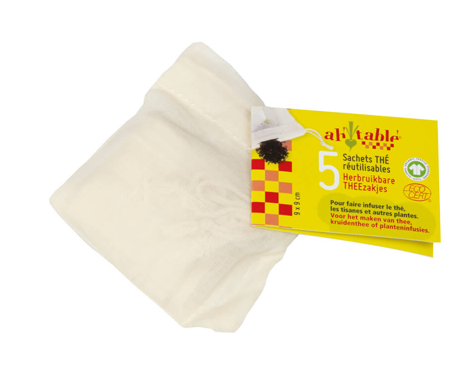 Ah Table Pakket van 5 biokatoenen theezakjes