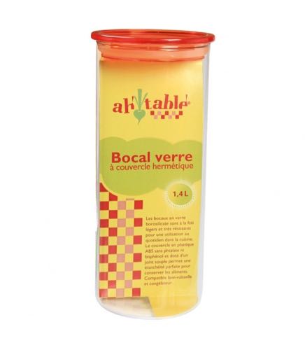 Ah Table Glazen bokaal plastic deksel 1.4L