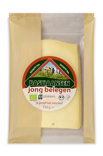 Bastiaansen Kaas gouda jong belegen sneetjes bio 150g