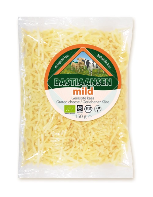 Bastiaansen Geraspte kaas mild bio 150g