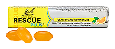 Bach Rescue remedy plus 10 bonbons sinaasappel-vlierbes 42g
