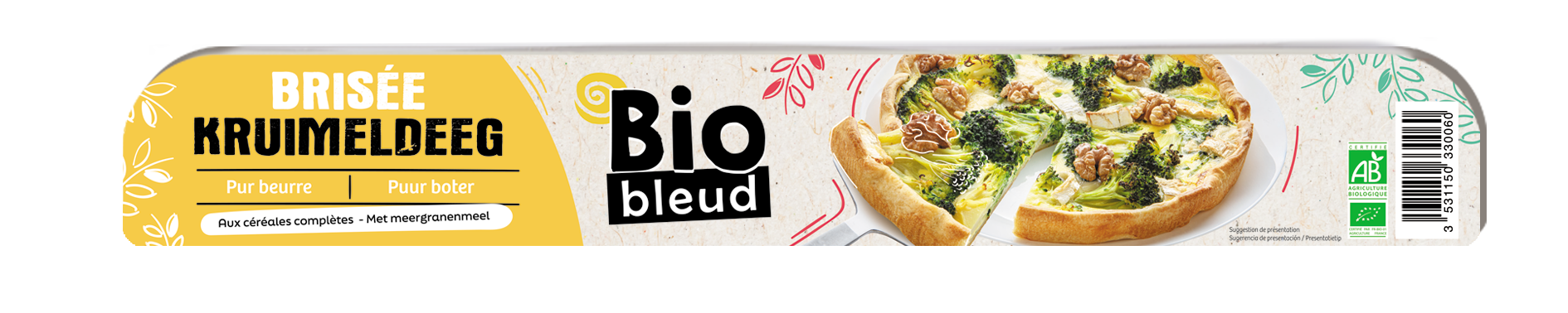 Biobleud Kruimeldeeg puur boter meergranen bio 250g