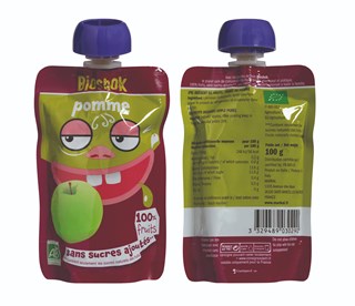 Bioshok Knijpzakje Appel bio 100g - 1592