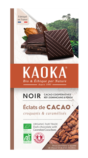 Kaoka Chocolade puur 61% met cacaonibs bio 100g - 1635