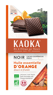 Kaoka Chocolade puur 55% met sinaasappel bio 100g - 1638