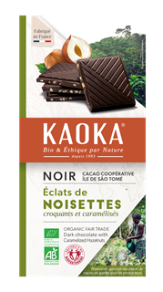 Kaoka Chocolade puur 66% hazelnoten bio 100g - 1641
