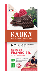 Kaoka Chocolade puur met frambozen bio 100g - 1642