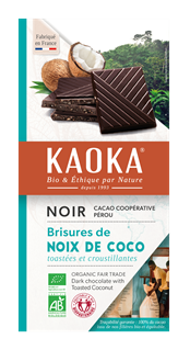 Kaoka Chocolade puur 58% met kokos 100g - 1649