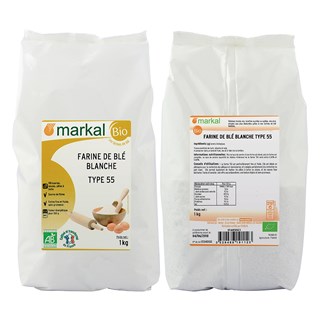 Markal Tarwebloem wit T55 patentbloem bio 1kg - 1104