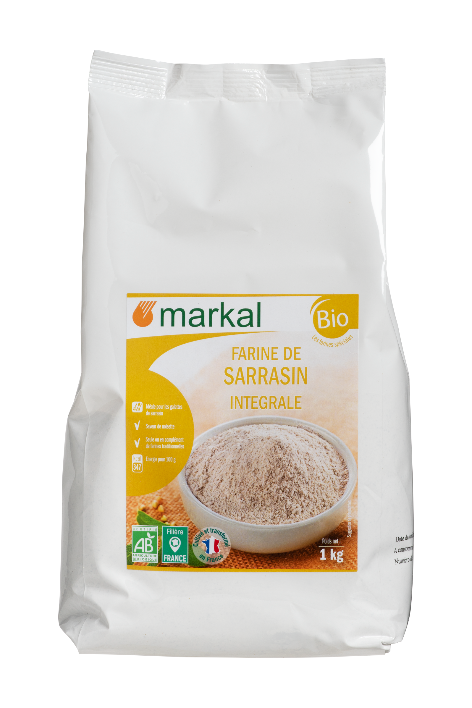 Markal Boekweitmeel volkoren bio 1kg - 1130