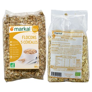Markal 5 granen vlokken bio 500g - 1198
