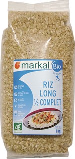 Markal Rijst lang 1/2 volkoren Italië bio 1kg - 1225