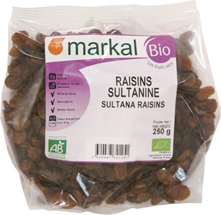 Markal Rozijnen Sultana bio 250g - 1480