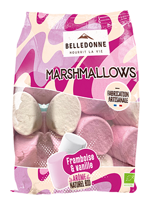 Belledonne Marshmallows framboos vanille bio 150g