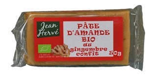 Jean Hervé Marsepein geconfijte gember bio 50g - 7295