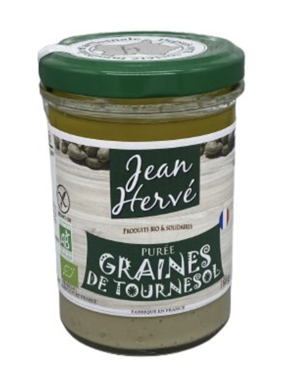 Jean Hervé Zonnebloempit puree Frankrijk bio 180g - THT 29/11/26