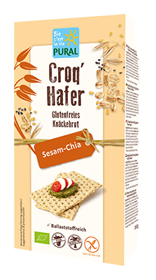 Pural Croq'avoine sesam chia knäckebröd glutenvrij bio 160g - 4101