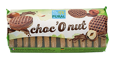 Pural Choc'o nut Koek gevuld met cacao-hazelnootcrème bio 85g - 4115