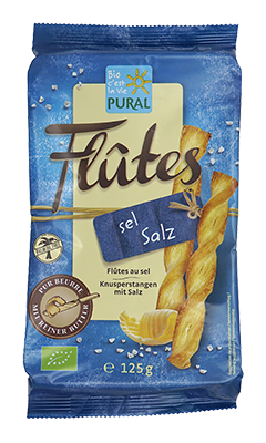 Pural Roomboterstengels met zout bio 125g - 4228