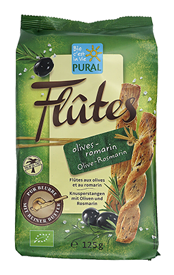 Pural Roomboterstengels met olijven en rozemarijn bio 125g - 4229