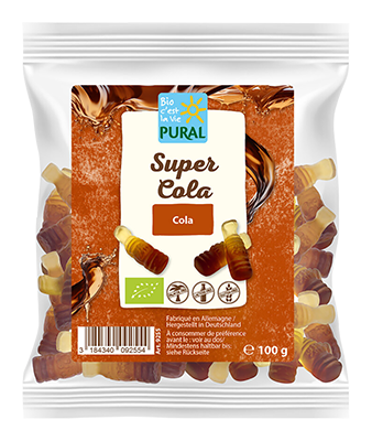 Pural Colaflesjes snoep bio 100g - 4312