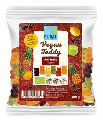 Pural Pectino beertjes snoep zonder gelatine bio 100g - 4315