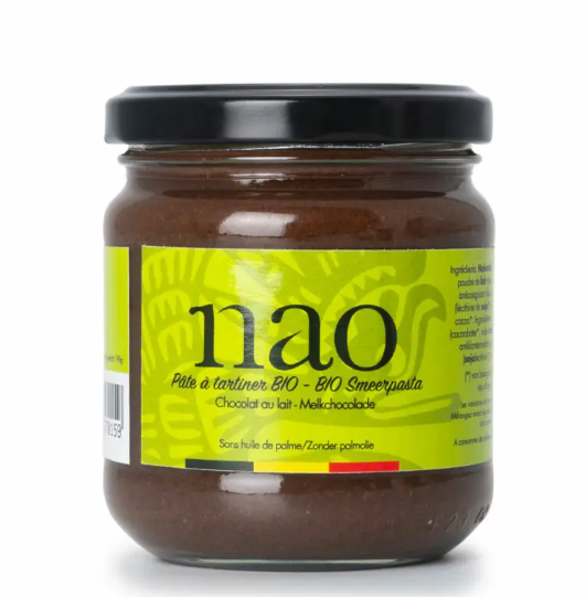 Nao Smeerpasta melkchocolade bio 190g