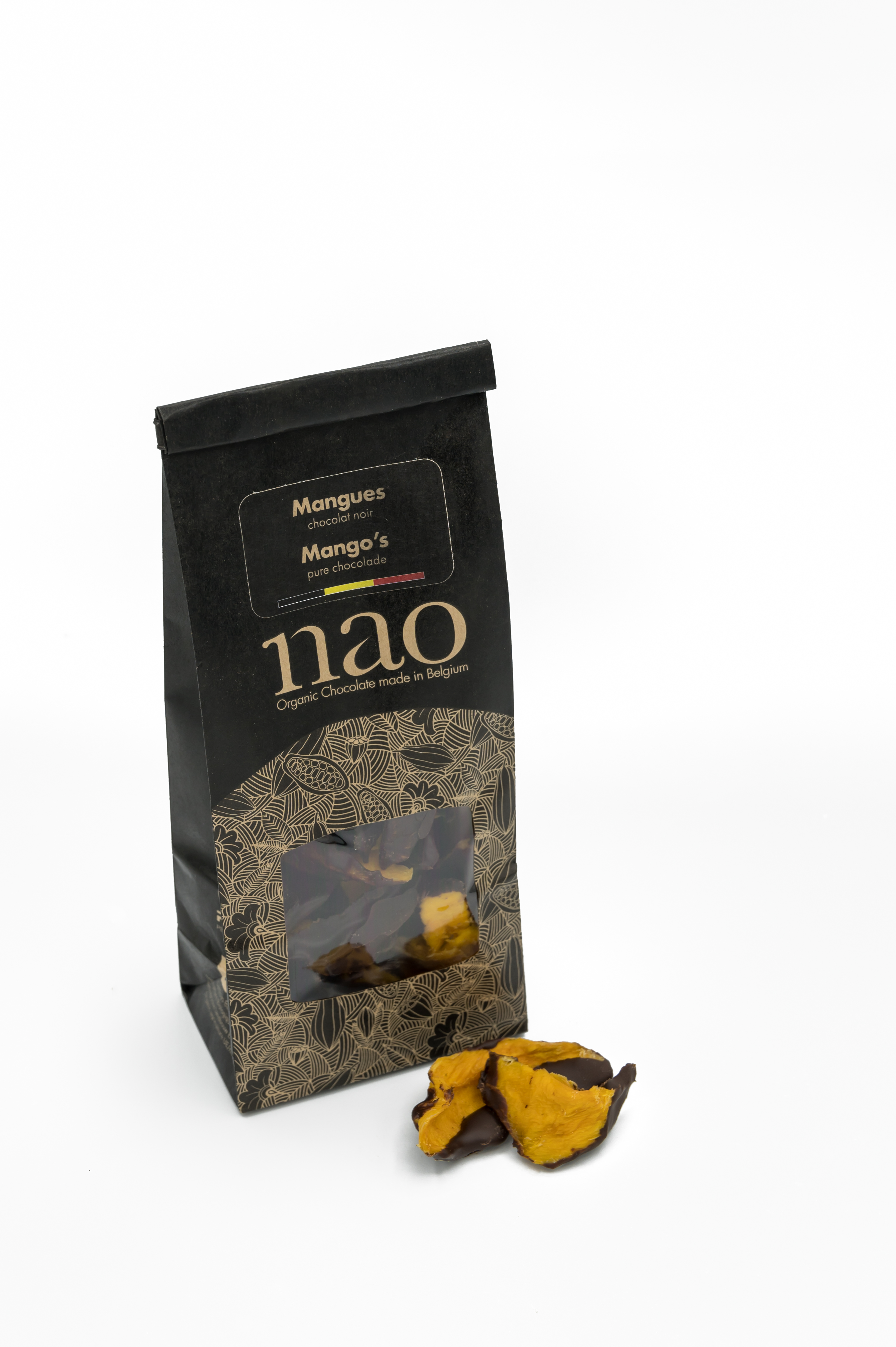 Nao Mango stukjes pure chocolade 71% bio 100g