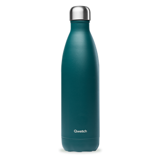 Qwetch Bouteille isotherme inox matt vert émeraude 750ml - 10224
