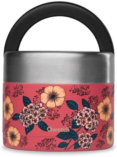 Qwetch Lunch en soep box isothermisch met handvat anemoon 850ml - 9359