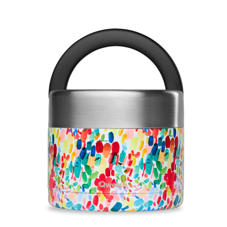 Qwetch Lunch en soep box isothermisch met handvat penseelstreken 850ml - 9361