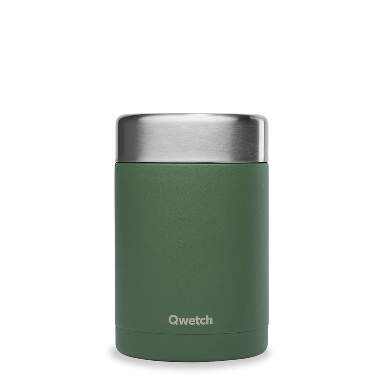 Qwetch Lunch en soep box isothermisch khaki graniet 600ml - 9364