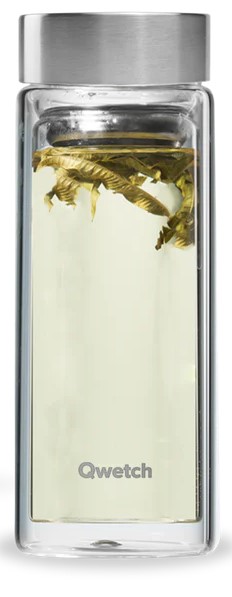 Qwetch Fles voor thee dubbelwandig 320ml (zonder dop) - 9806