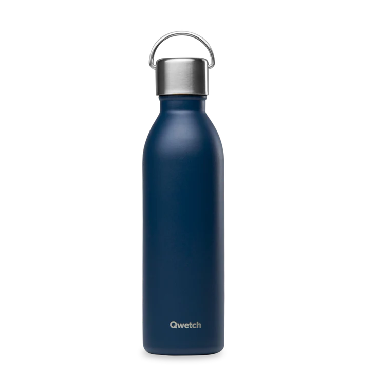 Qwetch Thermosfles active mat marineblauw 600ml