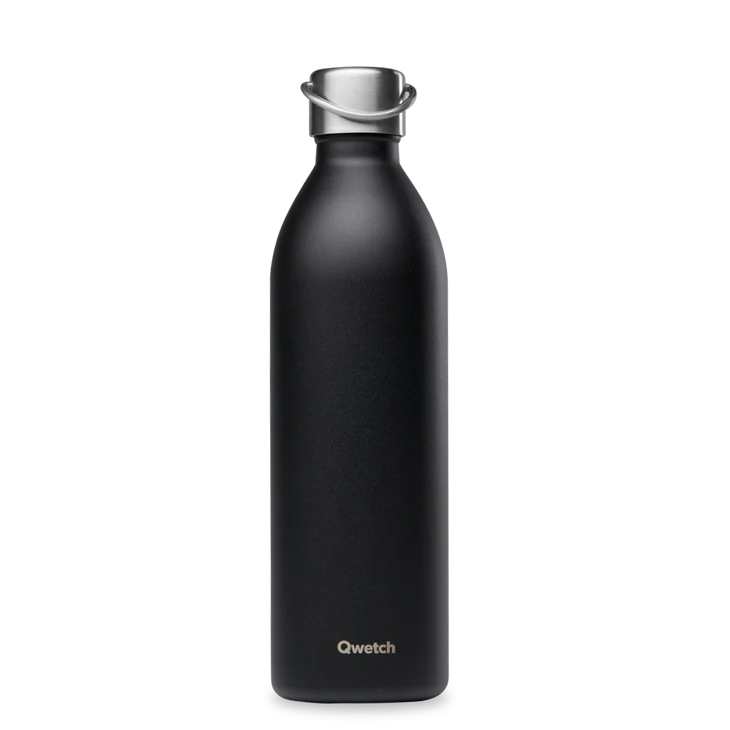 Qwetch Thermosfles active mat zwart 1000ml