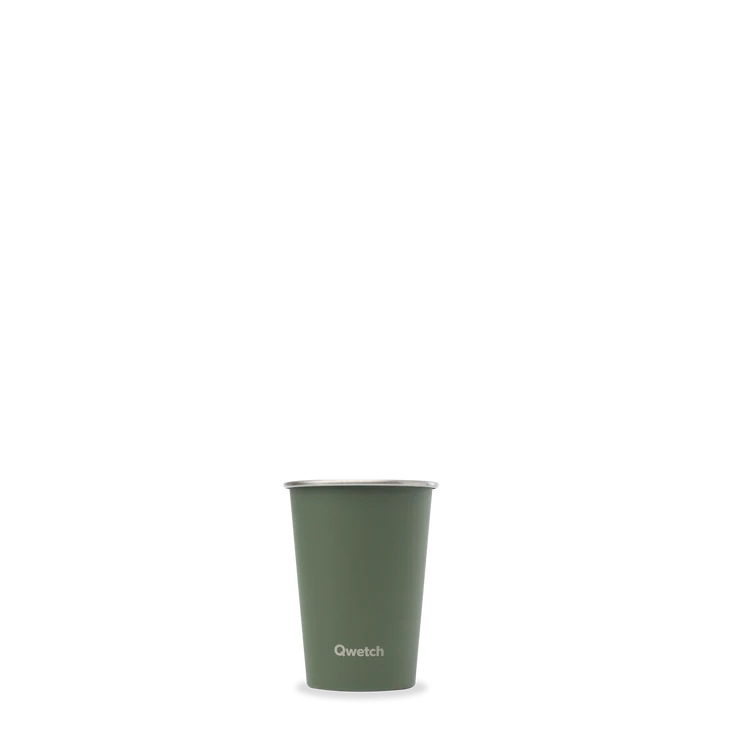 Qwetch Beker inox enkelwandig graniet khaki 300ml