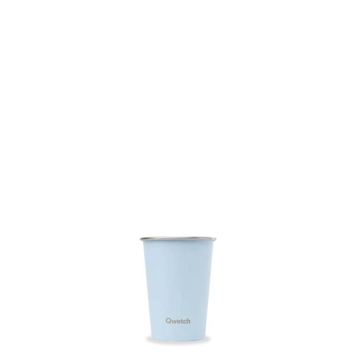 Qwetch Beker inox enkelwandig pastel blauw 300ml