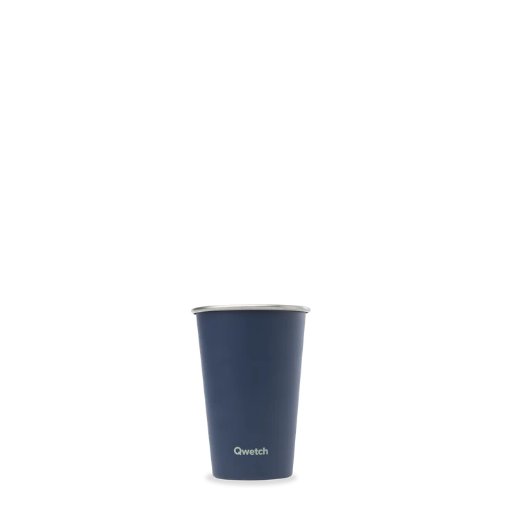 Qwetch Beker inox enkelwandig graniet blauw 470ml