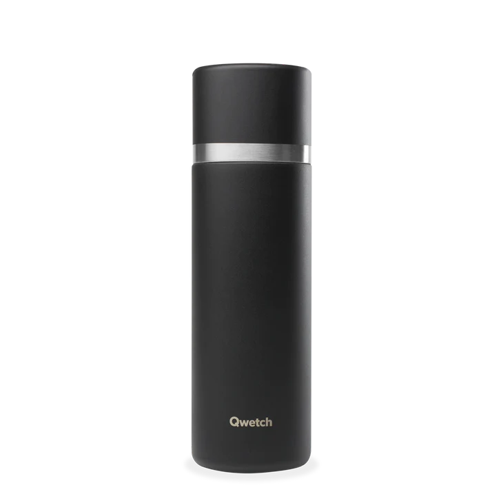 Qwetch Thermos isotherm inox mat zwart 750ml