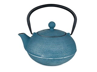 Aromandise Theepot Asagao blauw en zilver 800ml - 8323