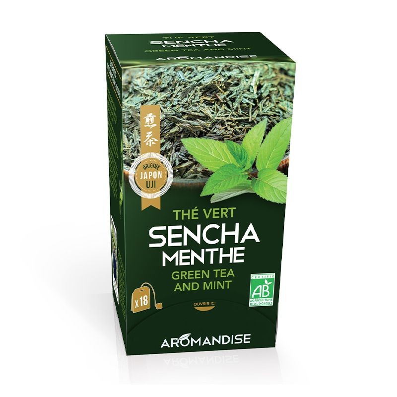 Aromandise Sencha uji en munt infusie bio 18x2g - 8403