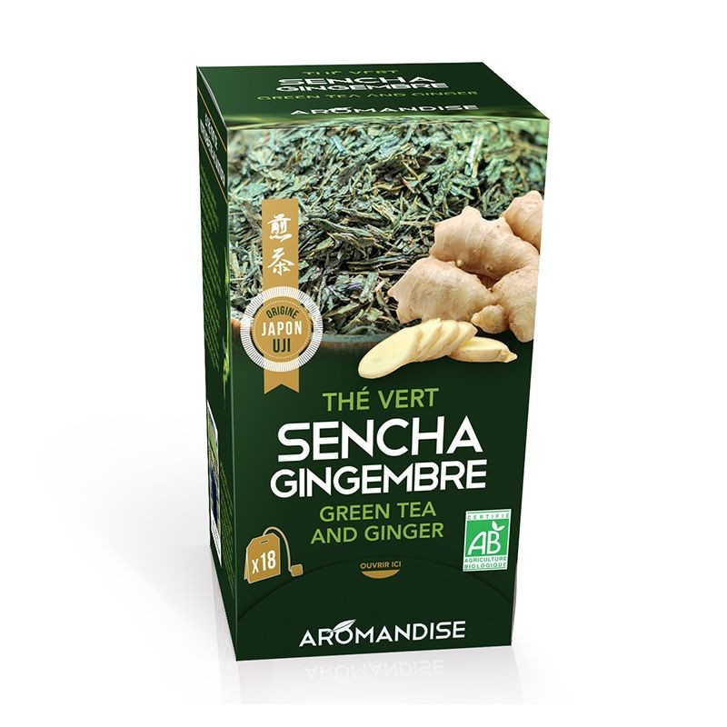 Aromandise Sencha uji en gember infusie bio 18x2g - 8404