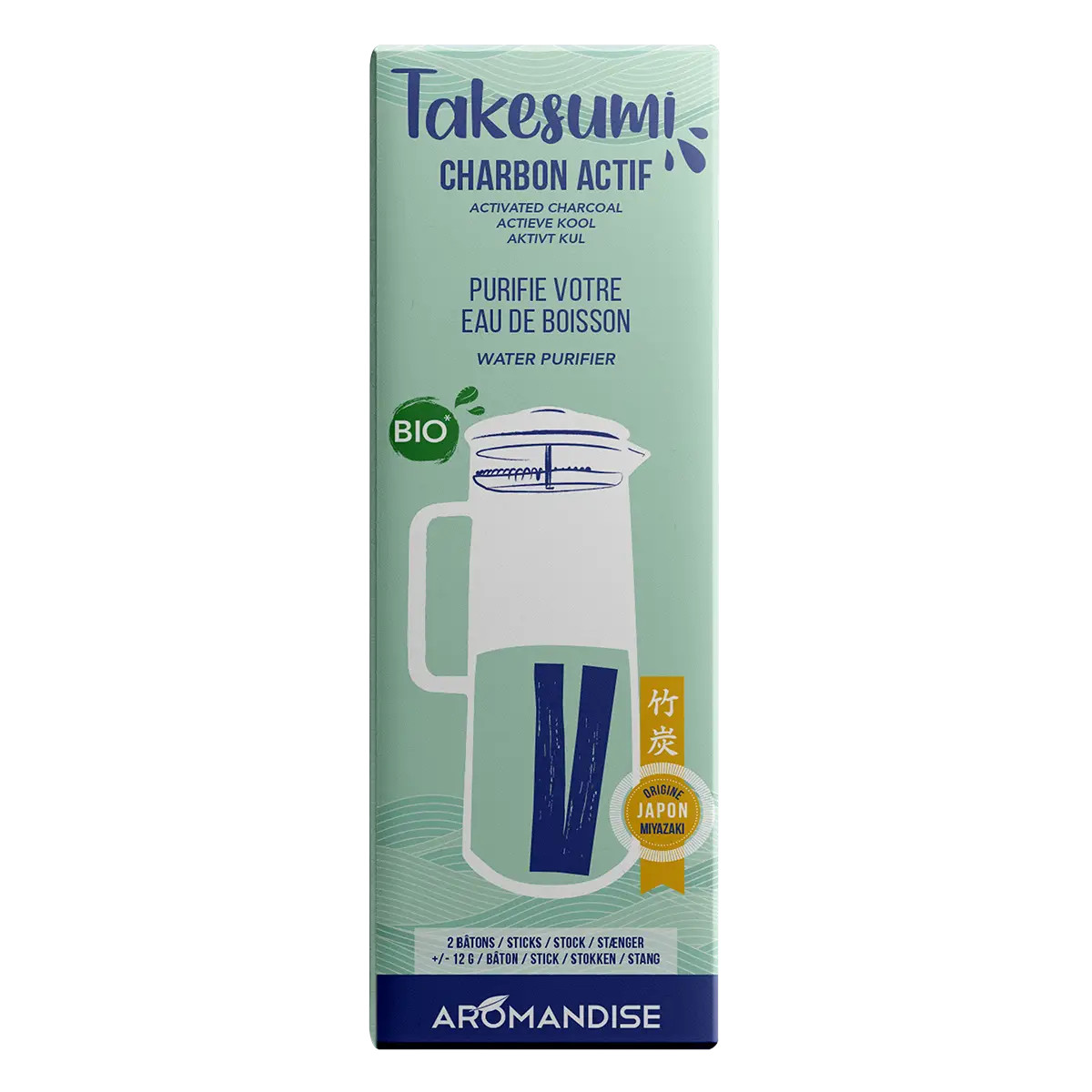 Aromandise Takesumi geactiveerde bamboekool 2 sticks