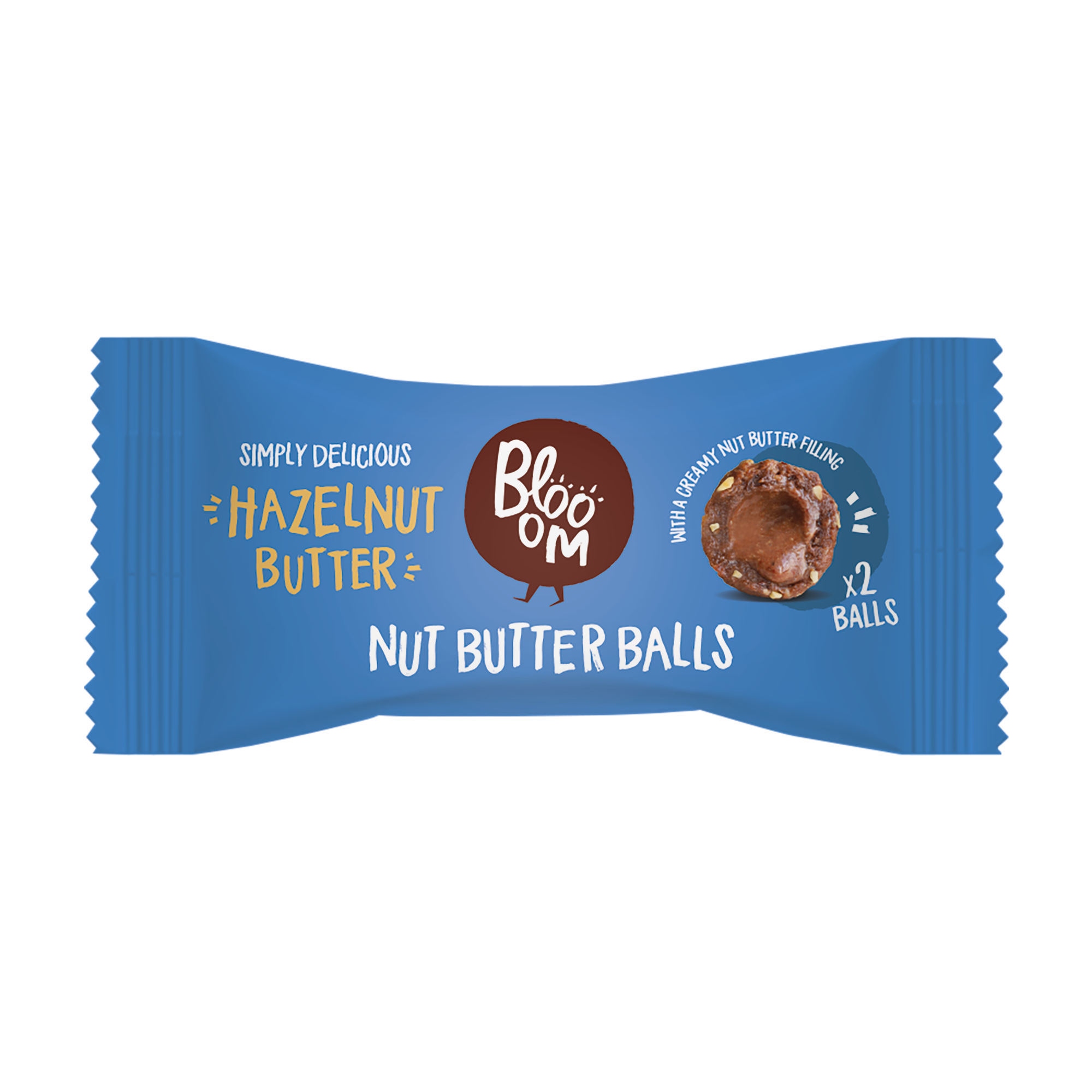 Blooom Notenboter balletjes hazelnoot cacao met romig hart bio 36g - 2807