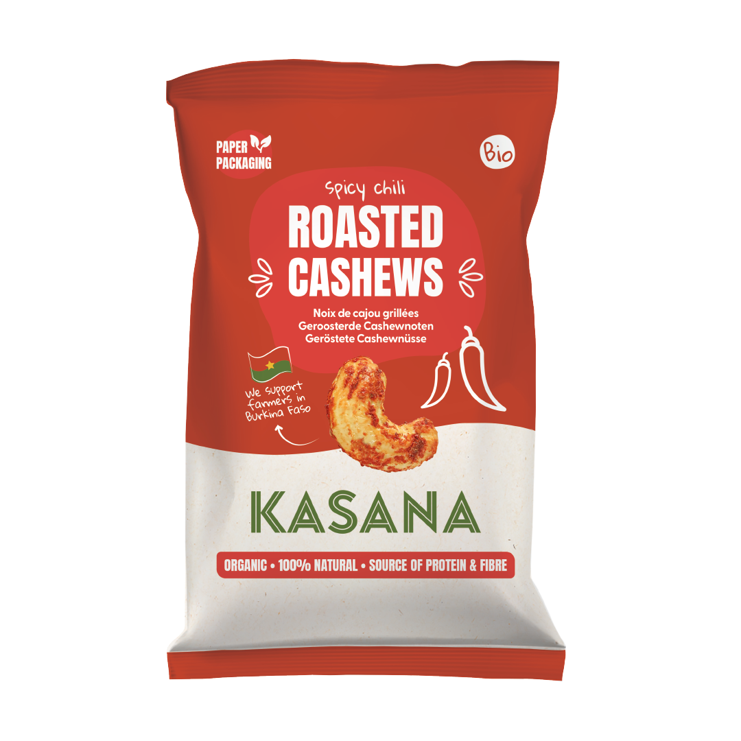 Kasana Geroosterde cashewnoten met Chili bio 150g - 2784