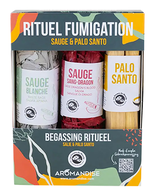 Aromandise Cadeaubox: 2 salie vlechten + 1 bundel palo